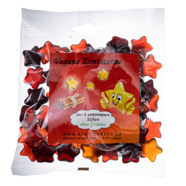Vegane Fruchtgummi Zimtsterne 150g